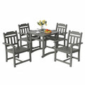 5-Piece Patio Dining Set with Square Table and Chairs