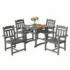 5-Piece Patio Dining Set with Square Table and Chairs