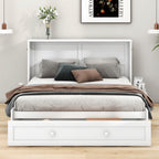 Mobile Murphy Bed 140 × 200 cm with Storage Drawers